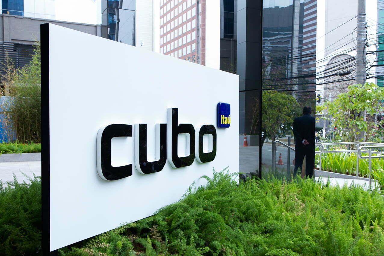 Entrada do Cubo Itaú, na Vila Olímpia